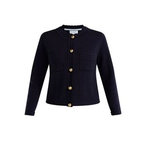 89th & Madison Black Sweater with Gold Accent